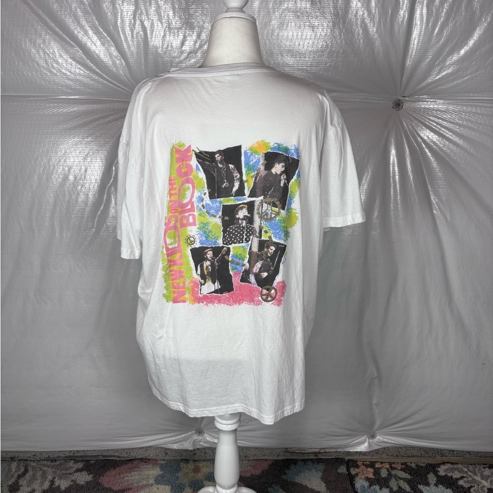 “New Kids on the Block NKOTB Graphic Tee 4XL White Band Shirt – EUC